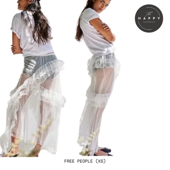 NWOT Free People Intimately Strike a Pose Tulle, Sheer Skirt Sz XS - Picture 1 of 3